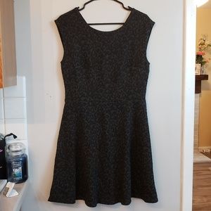 LOFT Black Leopard Print Dress (NWT)